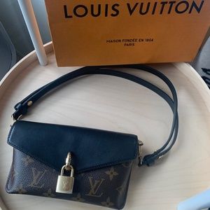 LV padlock on chain